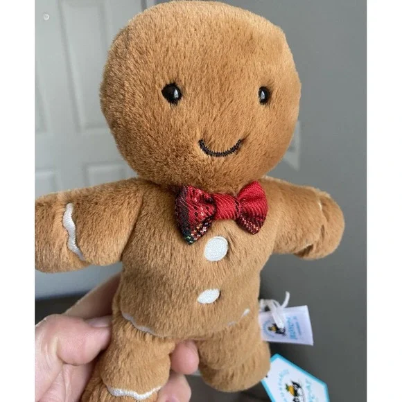 Jellycat GINGERBREAD Star Cookie Christmas Holiday Fred Ruby Lot  AUTHENTIC USA - Picture 5 of 7